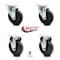 Service Caster 5 Inch Phenolic Wheel Swivel Top Plate Caster Set with 2 Rigid SCC-20S514-PHR-TP2-2-R-2 - alternate 3